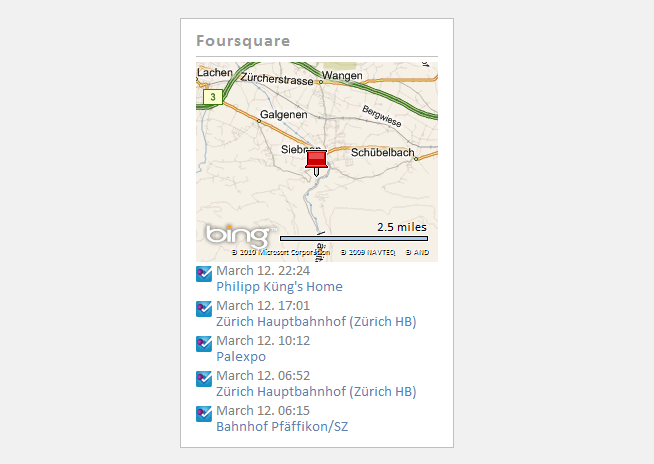 Foursquare BlogEngine widget version 0.2